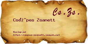 Csépes Zsanett névjegykártya